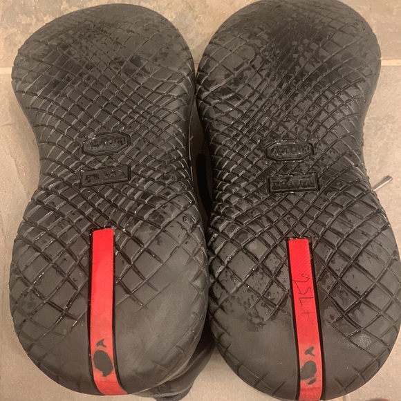 Prada Chunky Men's Combat Vibram Boot Brown Leather T0330 Size 7.5 - Picture 9 of 11